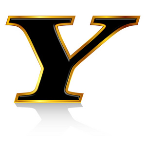 黑金色字母y图片