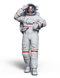 一名宇航员的 3d cg 渲染。