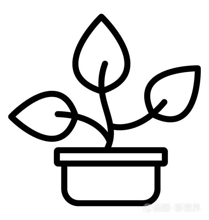 盆栽花卉盆栽植物图标插画-正版商用图片06e0f4-摄图新视界