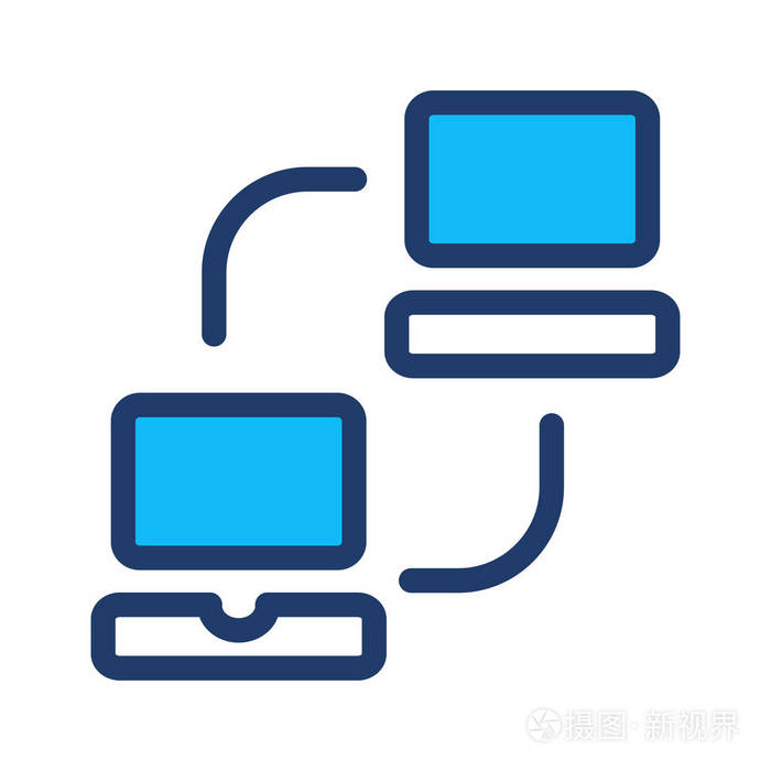 网络共享图标矢量图示
