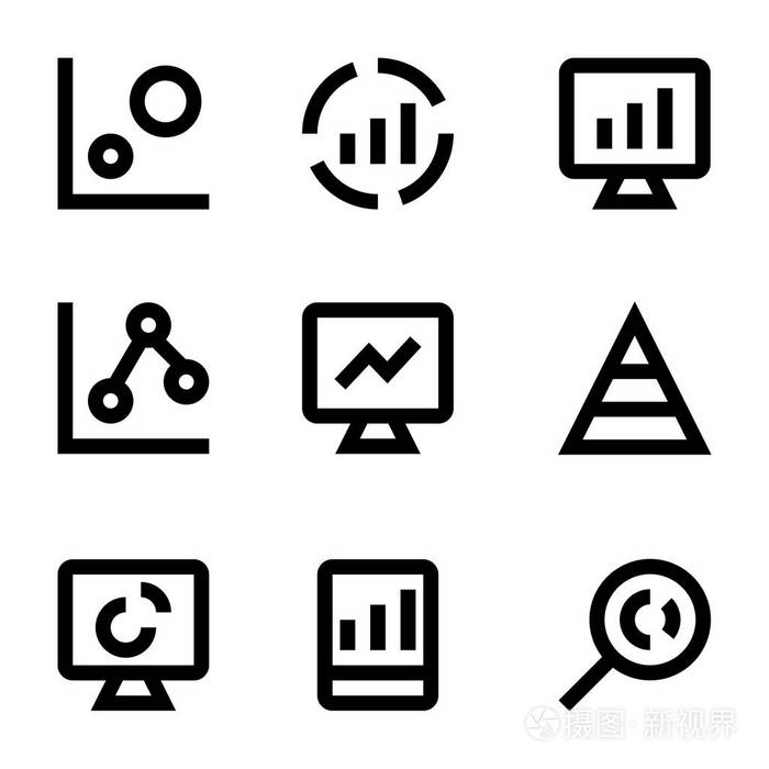 统计数据,分析矢量图标 1