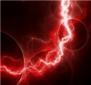 红色闪电图片