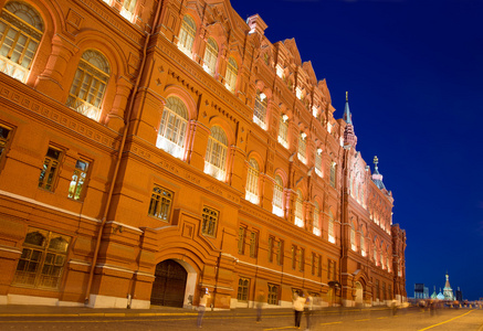 国家历史博物馆在晚上。莫斯科俄罗斯