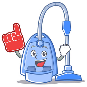 泡沫手指吸尘器卡通人物照片