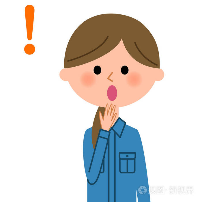 女工人, 惊讶/这是一个惊人的女工的例证