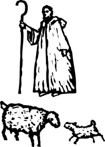 牧羊人羊图片-牧羊人羊素材-牧羊人羊插画-摄图新视界