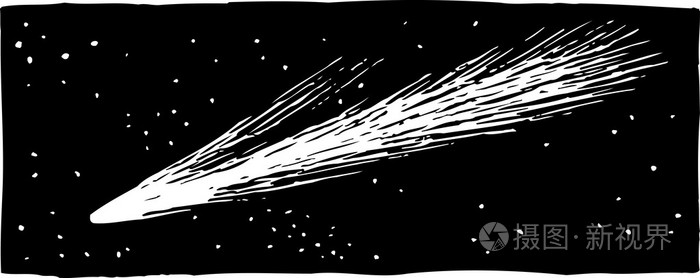 彗星的木刻插图插画-正版商用图片06f0cq-摄图新视界