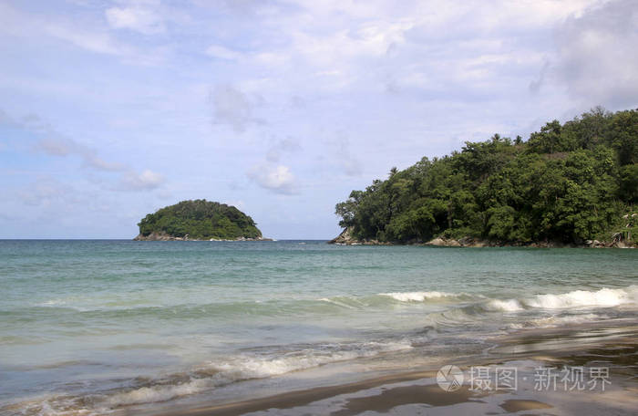 卡塔海滩和 Koh 浦海岛也知道作为螃蟹海岛, 普吉岛, 泰国