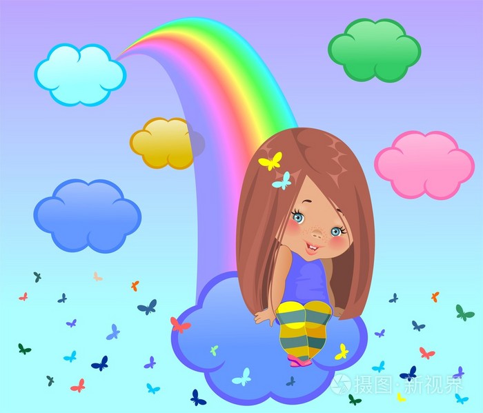 女孩和彩虹