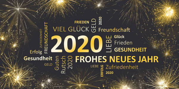 德国卡片为新年2020