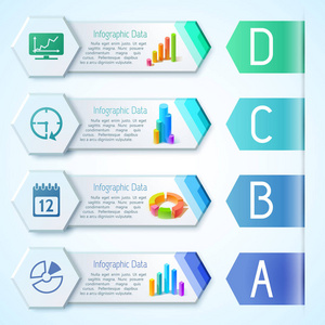 现代的信息图表业务水平横幅
