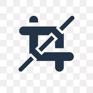 裁剪矢量图标在透明背景下隔离, 裁剪透明度概念可用于 web 和移动