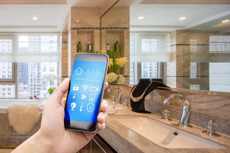 现代卫浴智能手机图片