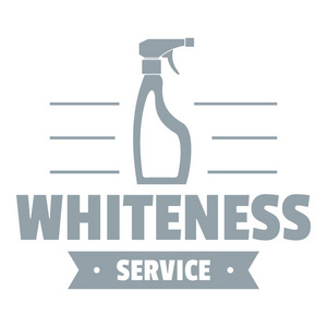 白色服务徽标, 简单的灰色样式