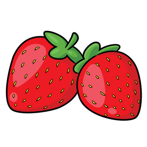 草莓可爱的卡通