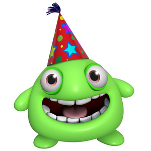 绿色卡通可爱的怪物图片