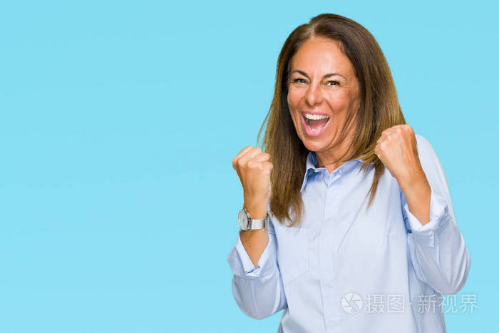 的背景非常高兴和兴奋做赢家手势举起双臂微笑和尖叫的成功庆典理念