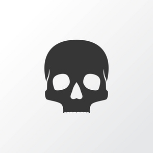 骷髅骨架骷髅图标符号.时尚风格中的优质隔离骨架元素照片