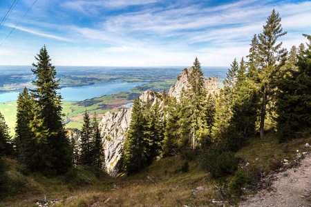 阿尔卑斯山和湖泊在德国