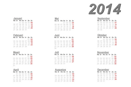 2014 年荷兰日历