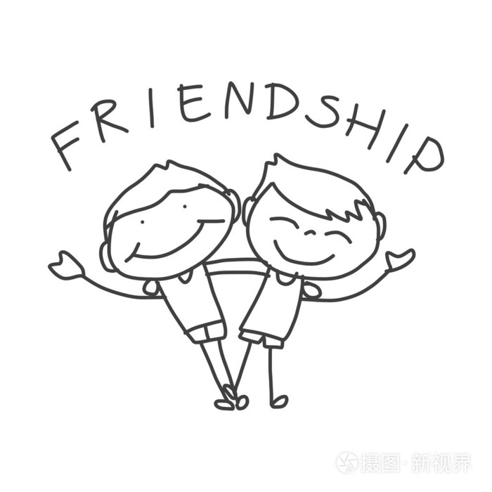 最好的朋友插画-正版商用图片06gcen-摄图新视界