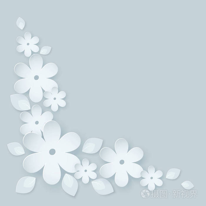 纸花背景 浅灰色蓝色的矢量图示插画 正版商用图片06gci1 摄图新视界 纸花背景 浅灰色蓝色的矢量图示插画 正版商用图片06gci1 摄图新视界