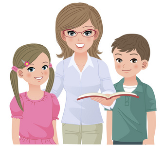 学校的伴侣年轻的学校的老师和学生快乐照片