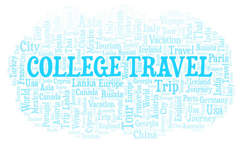 大学旅游字云。Wordcloud 只用文本制作