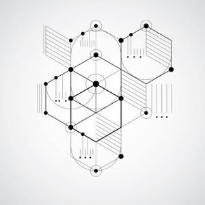 模块化包豪斯矢量背景, 简单几何图