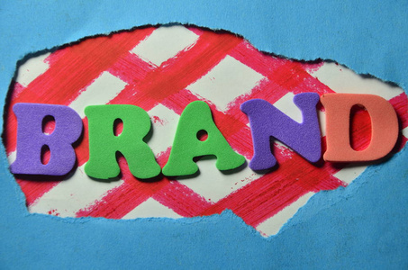 抽象色彩背景下的词品牌照片