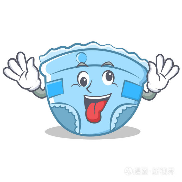 疯狂的宝贝尿布字符卡通