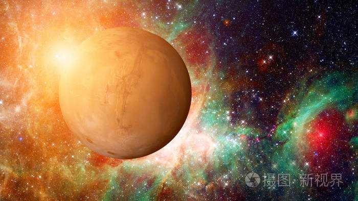 太阳系中的行星火星这张图片的元素由美国宇航局提供