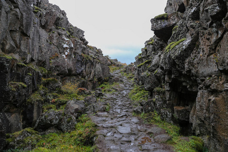 冰岛西南部 Thingvellir 国家公园山谷