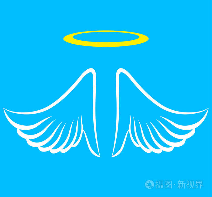 天使的翅膀和光环