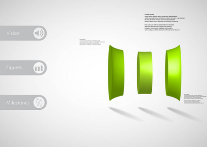 3d 图信息模板, 变形圆柱体垂直分为三部分