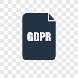 Gdpr 矢量图标在透明背景上隔离, Gdpr 透明徽标概念