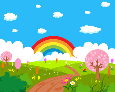 动物简洁卡通卡通自然景观照片