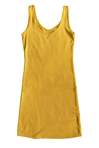孤立的黄色连衣裙