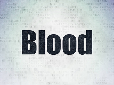 卫生保健的概念 数字数据纸张背景上的血