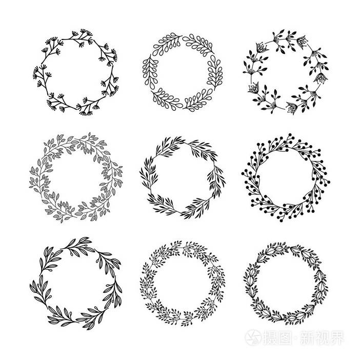 一套漂亮的花圈