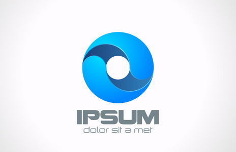 球体抽象无限 logo 矢量设计模板照片