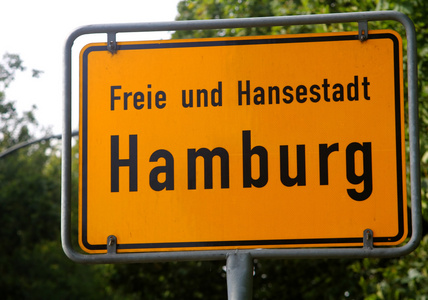 汉堡城市道路标志图片