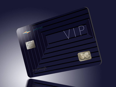 这里是贵宾卡或首选客户信用卡。它是一个通用的插图和一般的标志和名称等