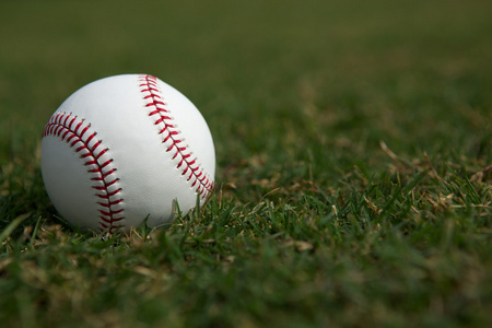 棒球在草地上