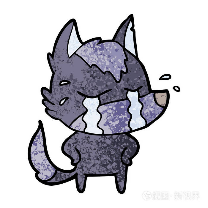 动画片狼啼的矢量例证