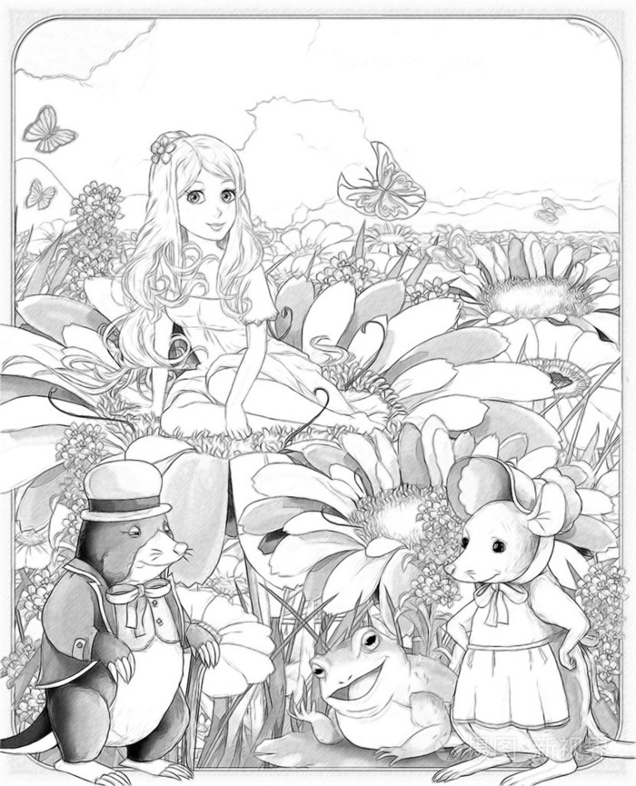 草绘着色与预览页拇指姑娘