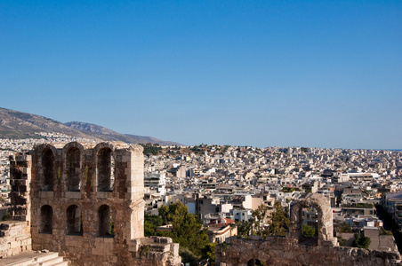 剧场的 herodes atticus，希腊，雅典