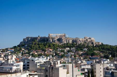 希腊雅典卫城。雅典希腊