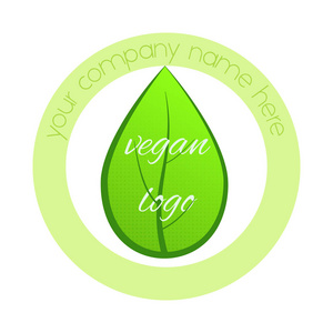 纯素食有机和天然产品绿色标志图片