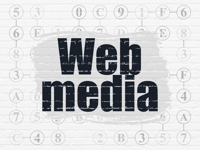 Web 设计概念 网络媒体上的背景墙上